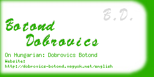 botond dobrovics business card